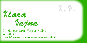 klara vajna business card
